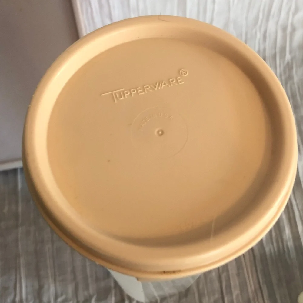 Vintage TUPPERWARE lot of 3-tall Spaghetti storage, bacon keeper, pie storage